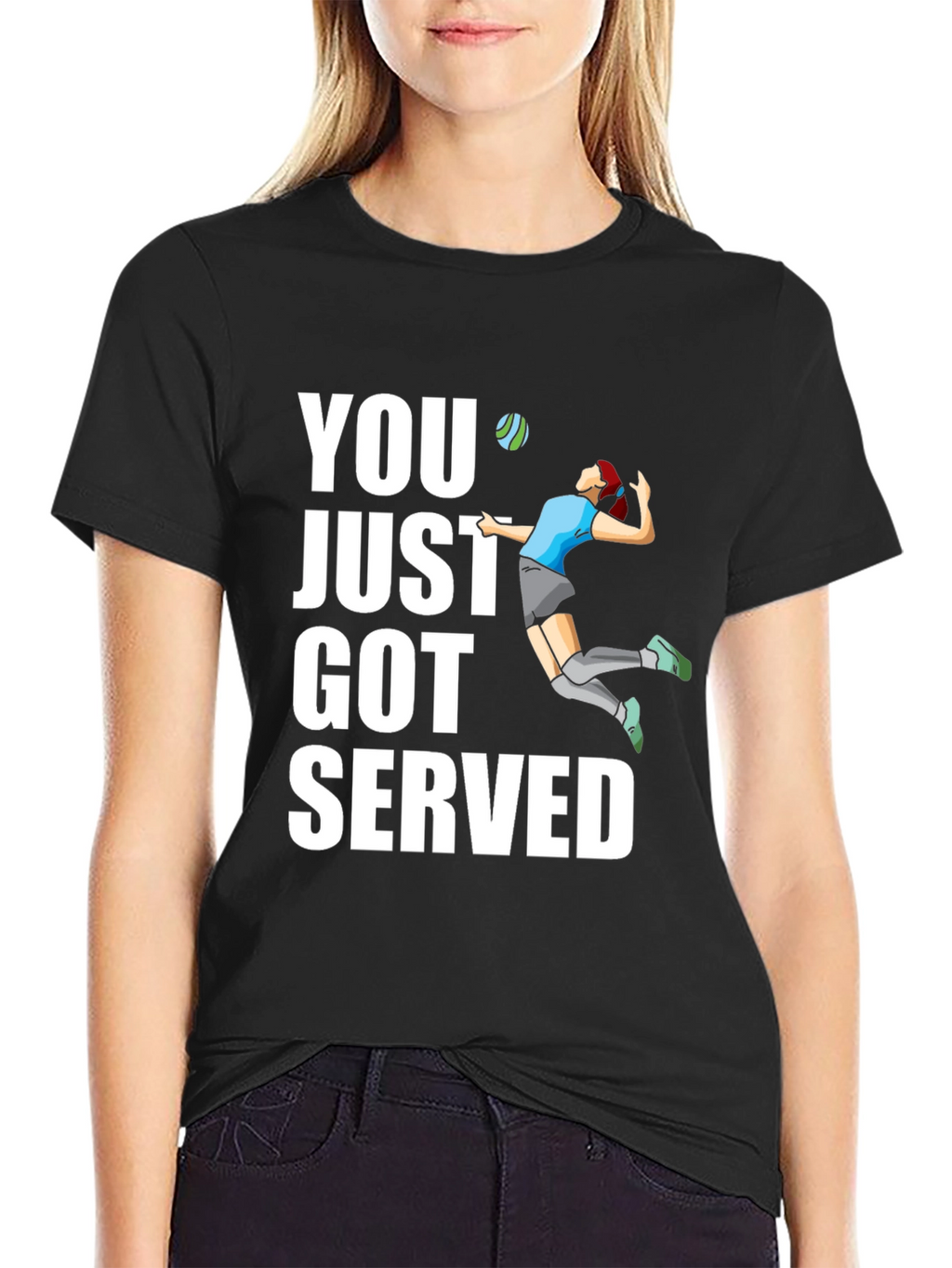 Volleyball Serve Graphic T-Shirt