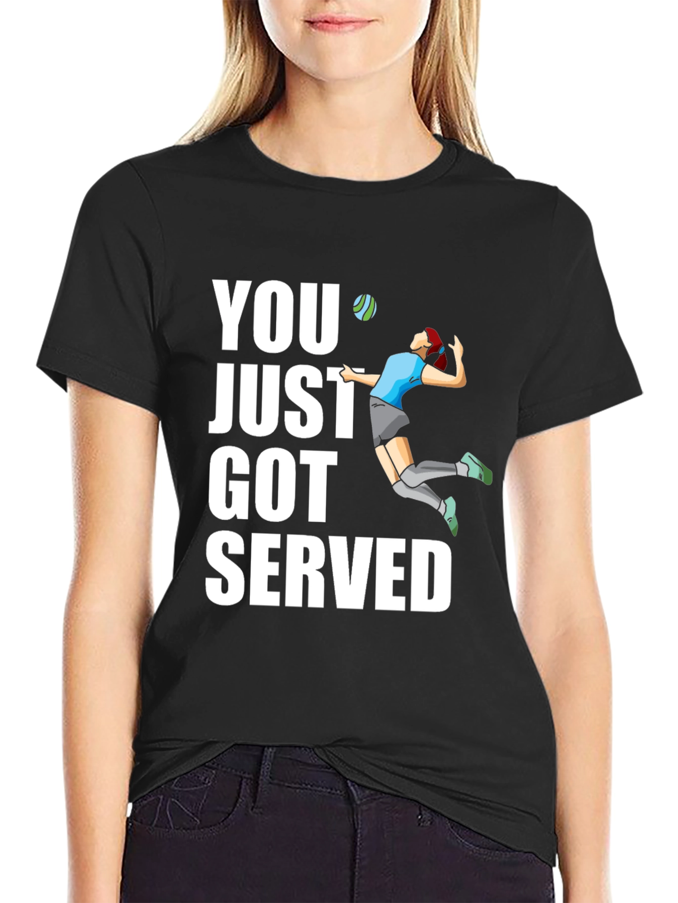 Volleyball Serve Graphic T-Shirt