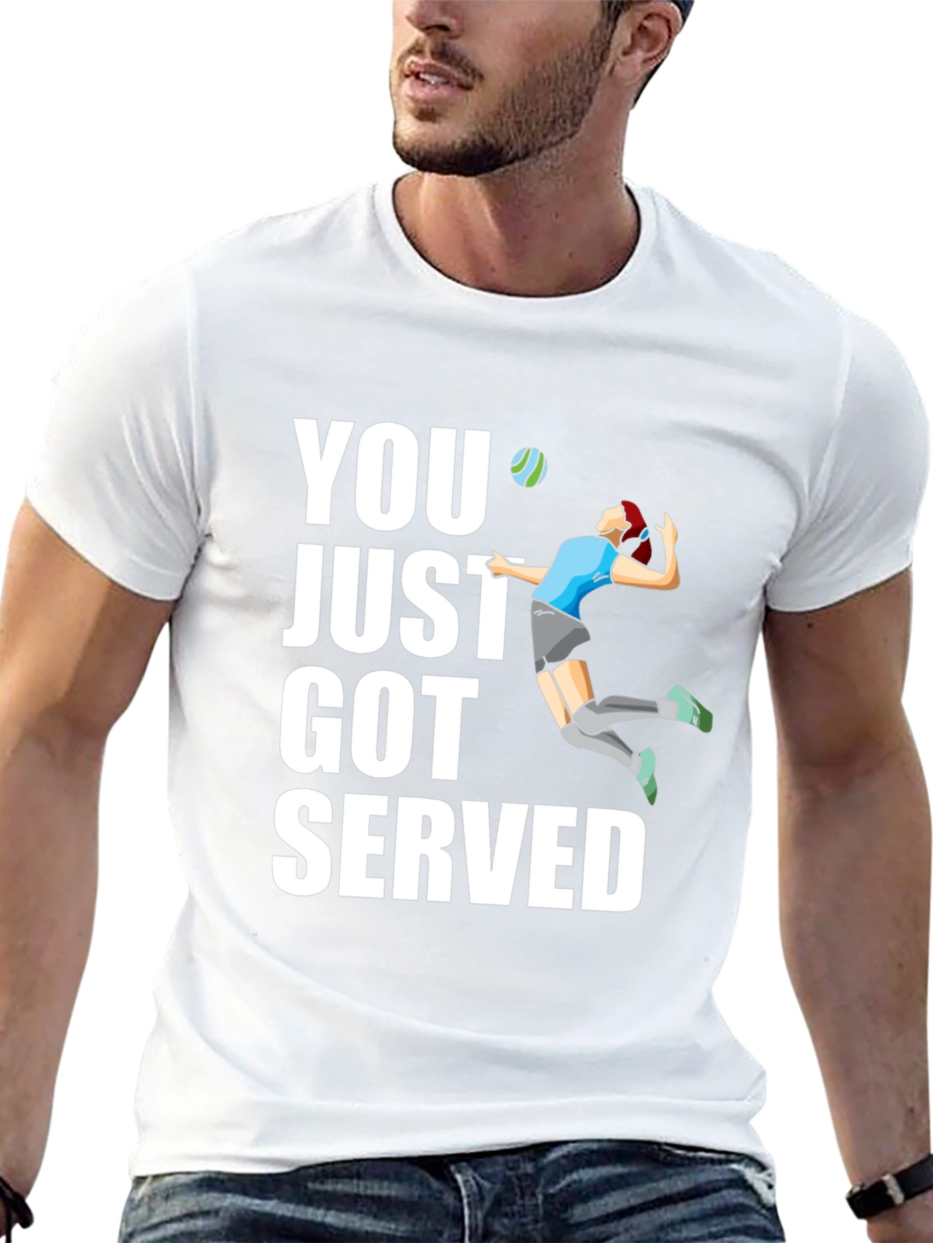Volleyball Serve Graphic T-Shirt