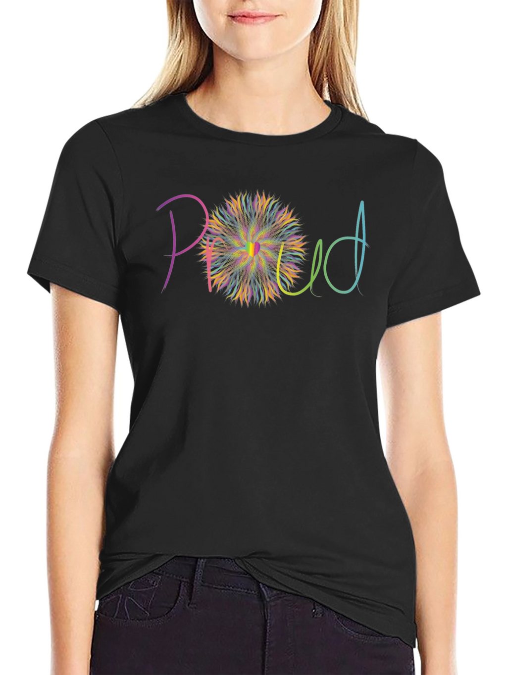 Proud Graphic T-Shirt - Black Cotton Blend