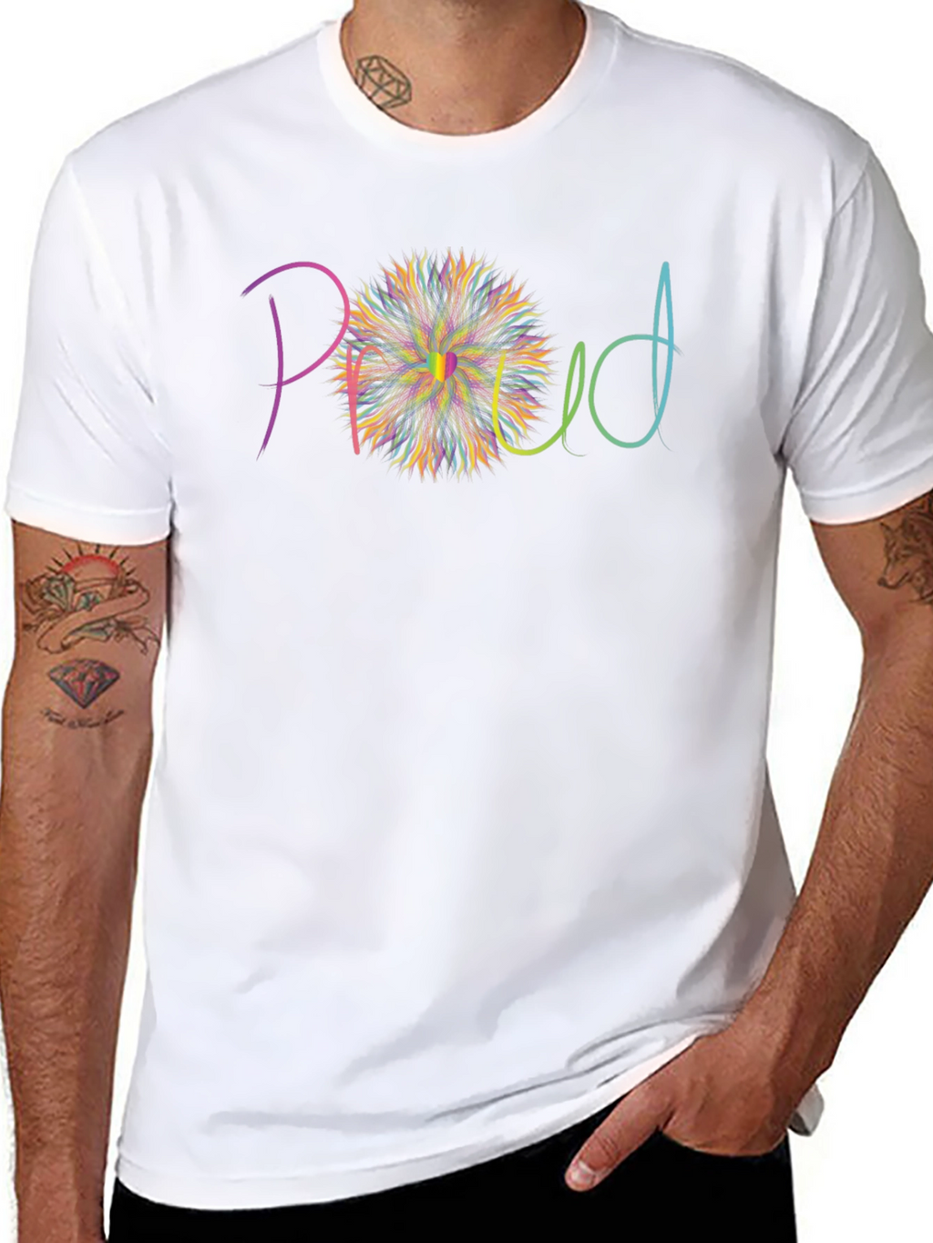 Proud Graphic T-Shirt - Black Cotton Blend