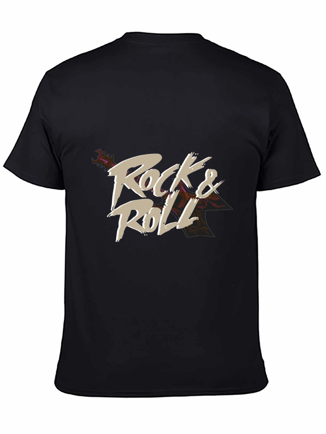 Rock & Roll Graphic T-Shirt - Black