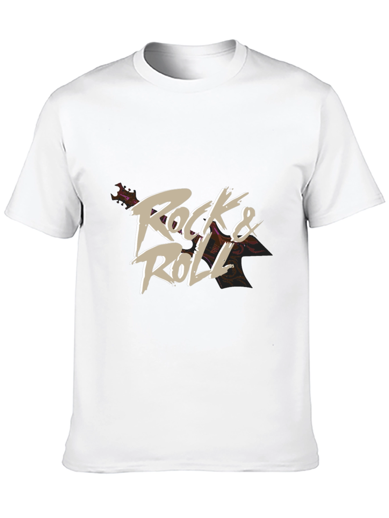 Rock & Roll Graphic T-Shirt - Black