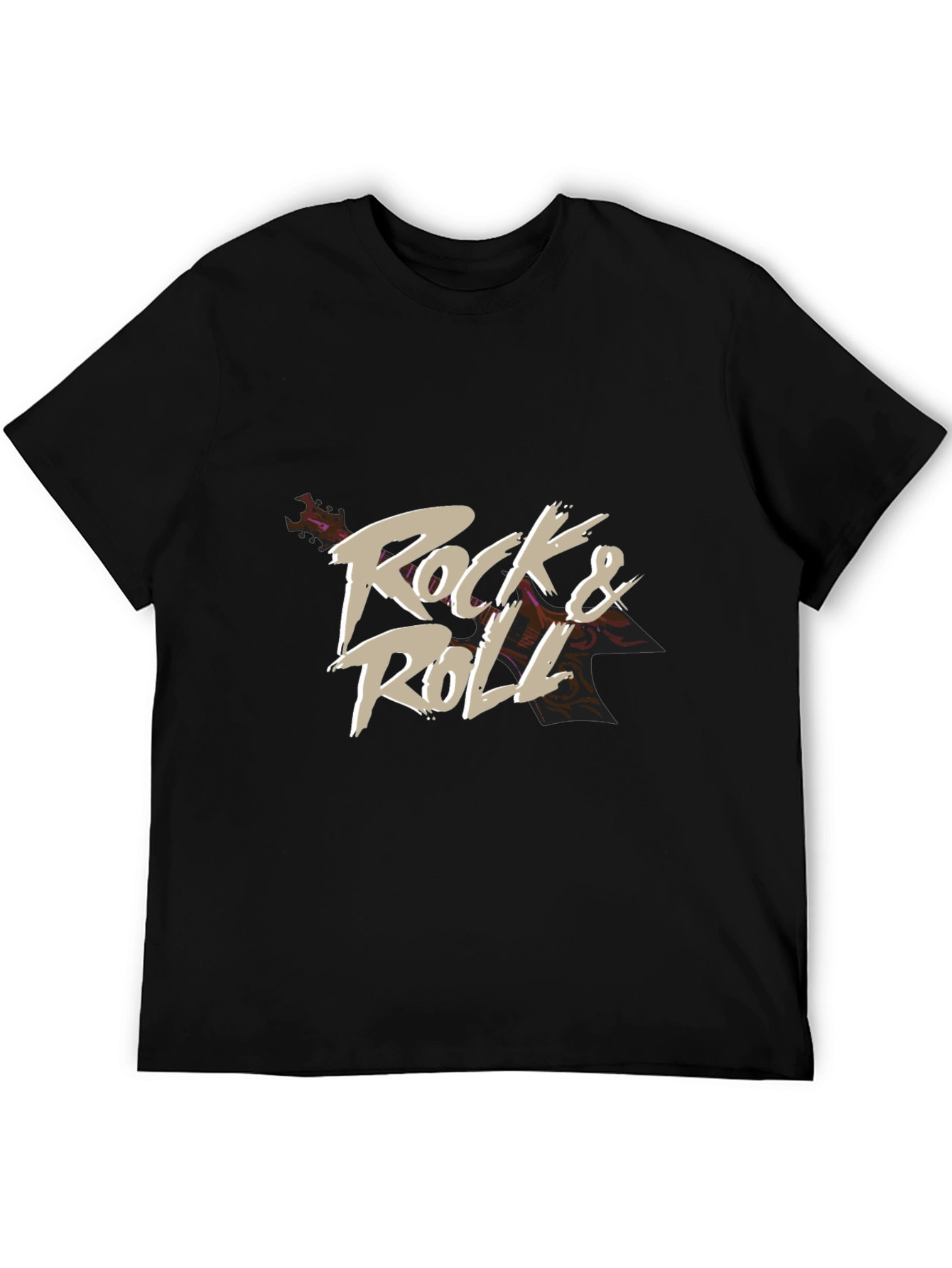 Rock & Roll Graphic T-Shirt - Black