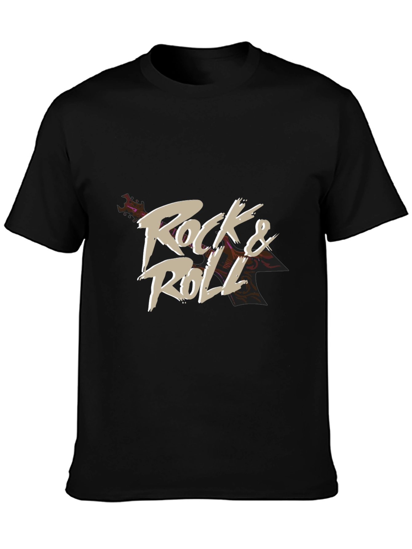 Rock & Roll Graphic T-Shirt - Black