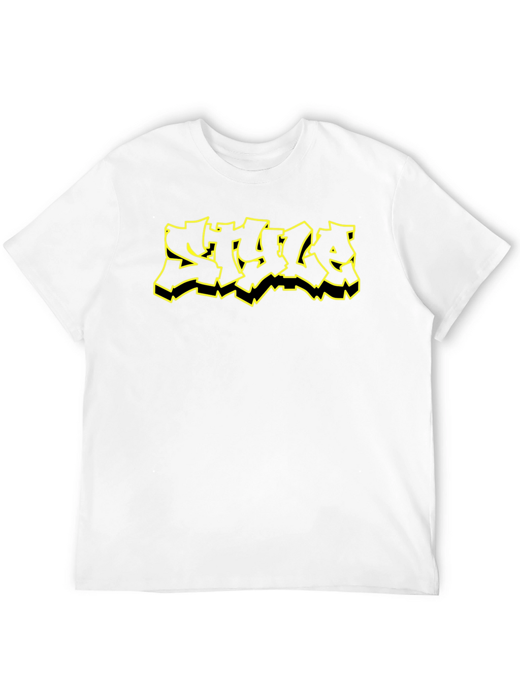 Edgy Graphic Tee - Black T-Shirt with STYLE Design