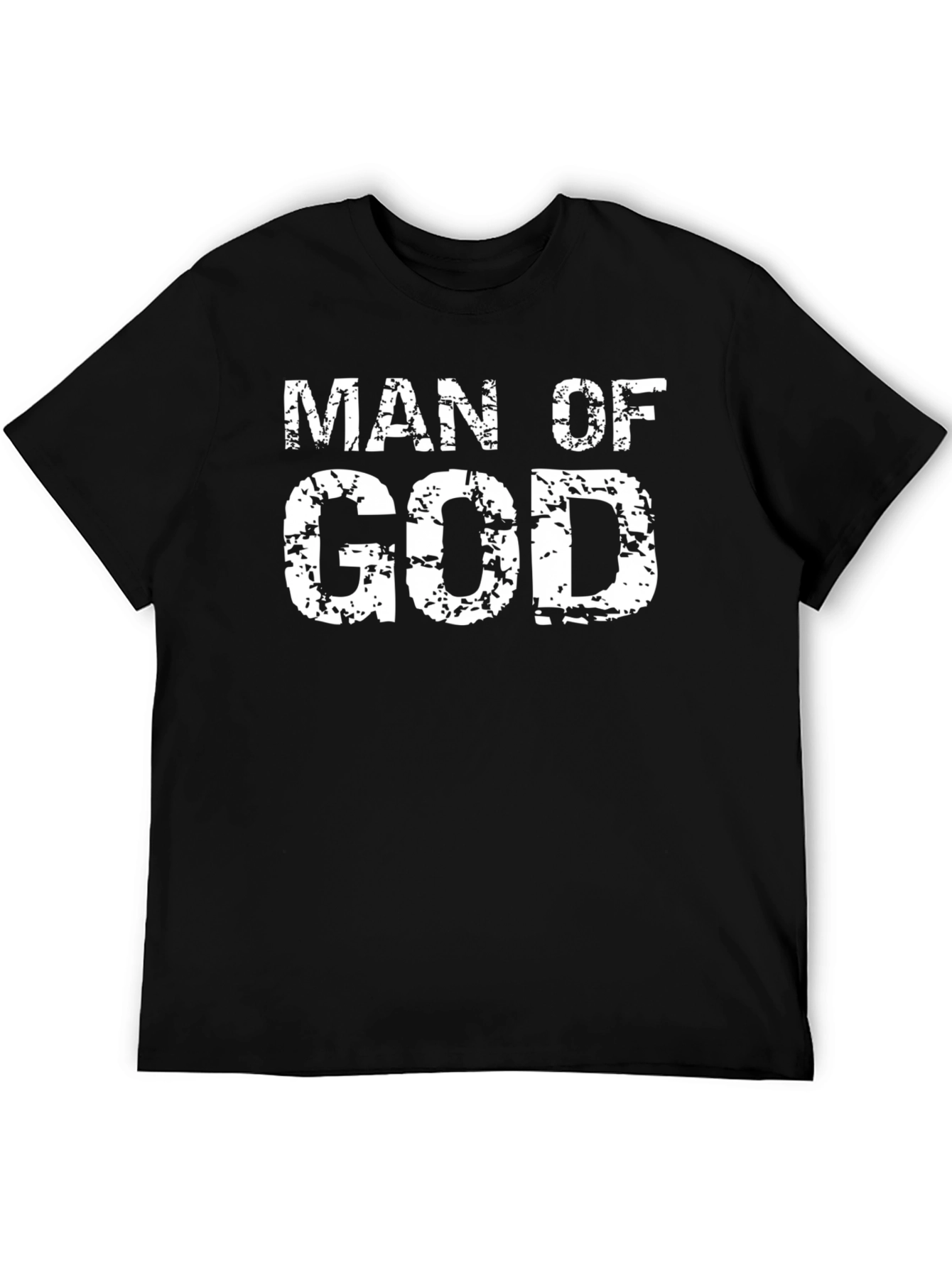 Man of God Black Cotton Graphic T-Shirt