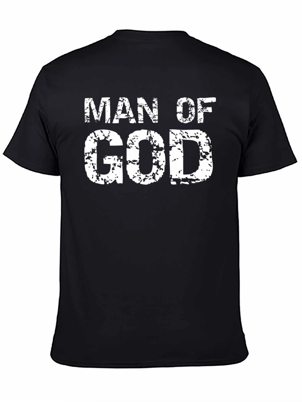 Man of God Black Cotton Graphic T-Shirt