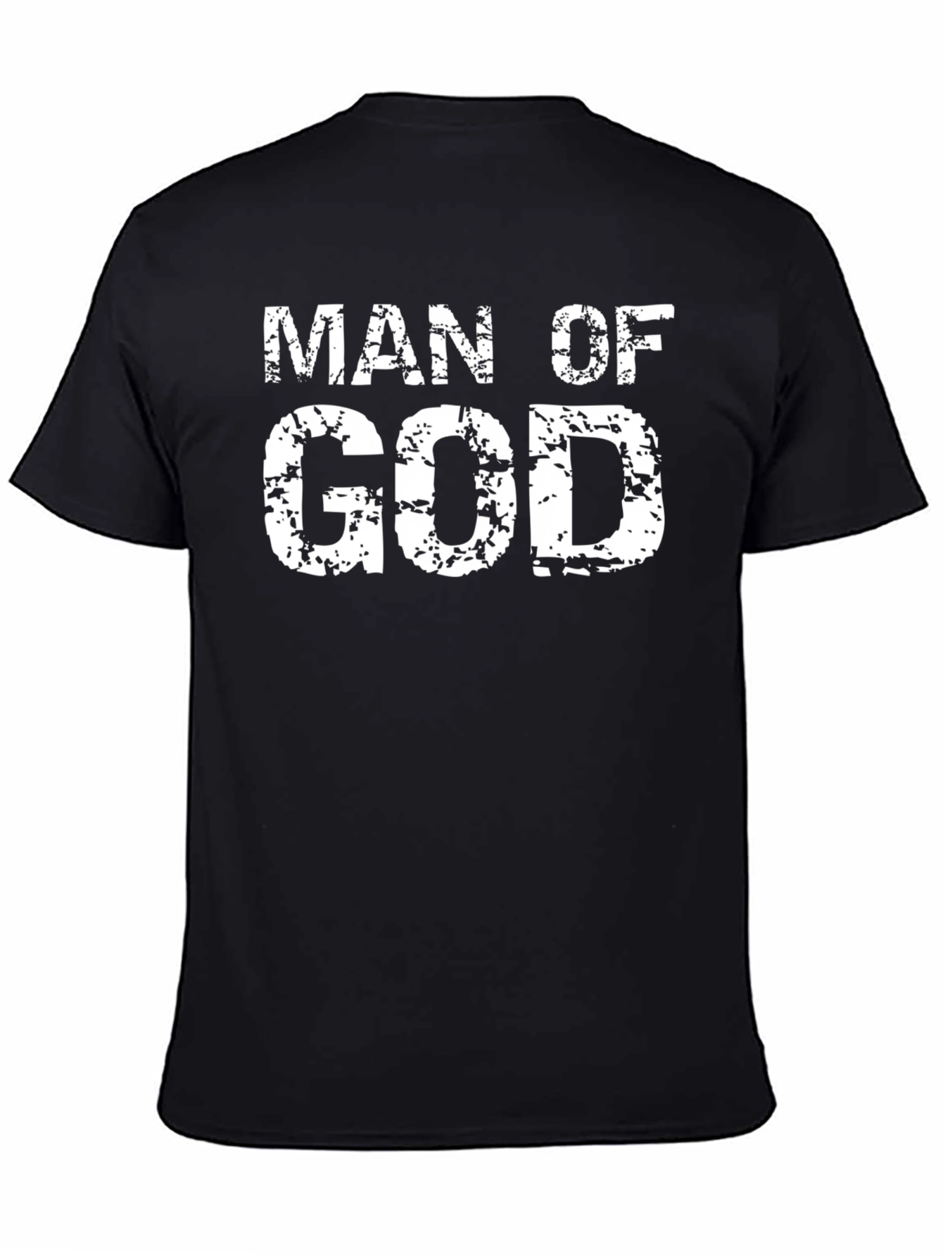 Man of God Black Cotton Graphic T-Shirt