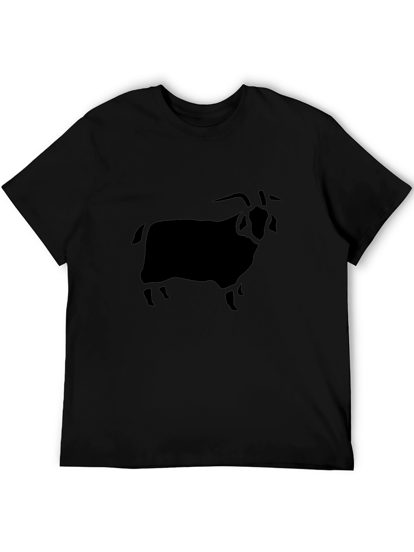 Black Goat Silhouette Graphic Tee - Mens Short Sleeve