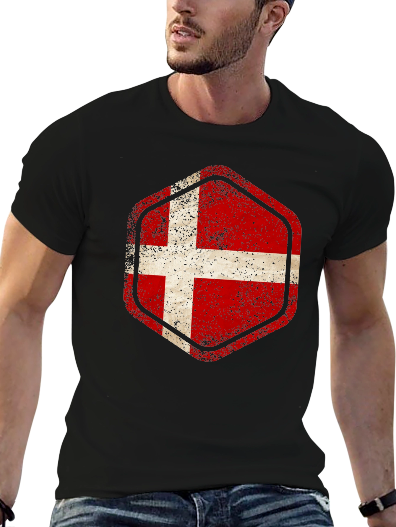 Denmark Flag Graphic T-Shirt