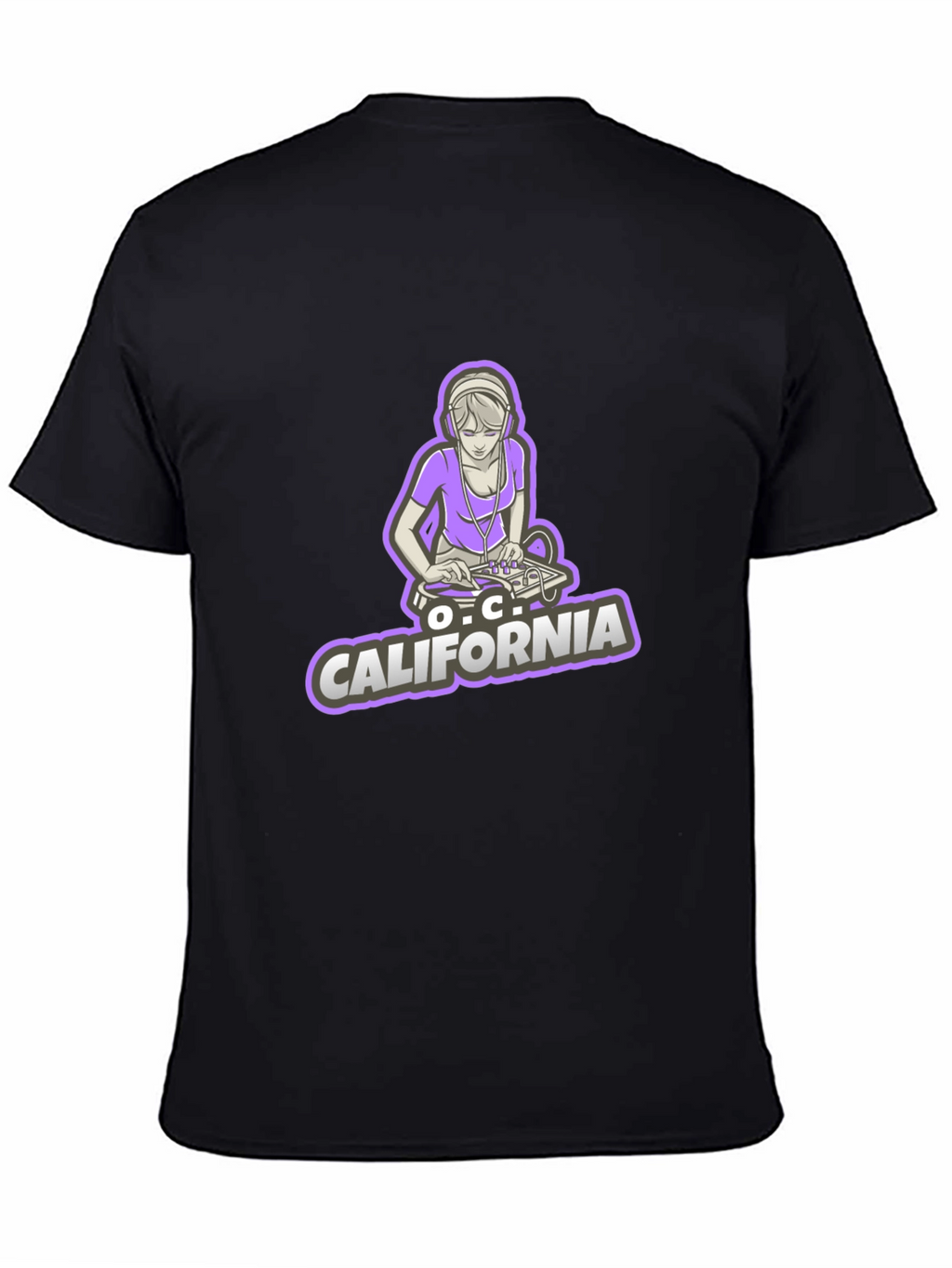 DJ Girl O.C. California Black Tee