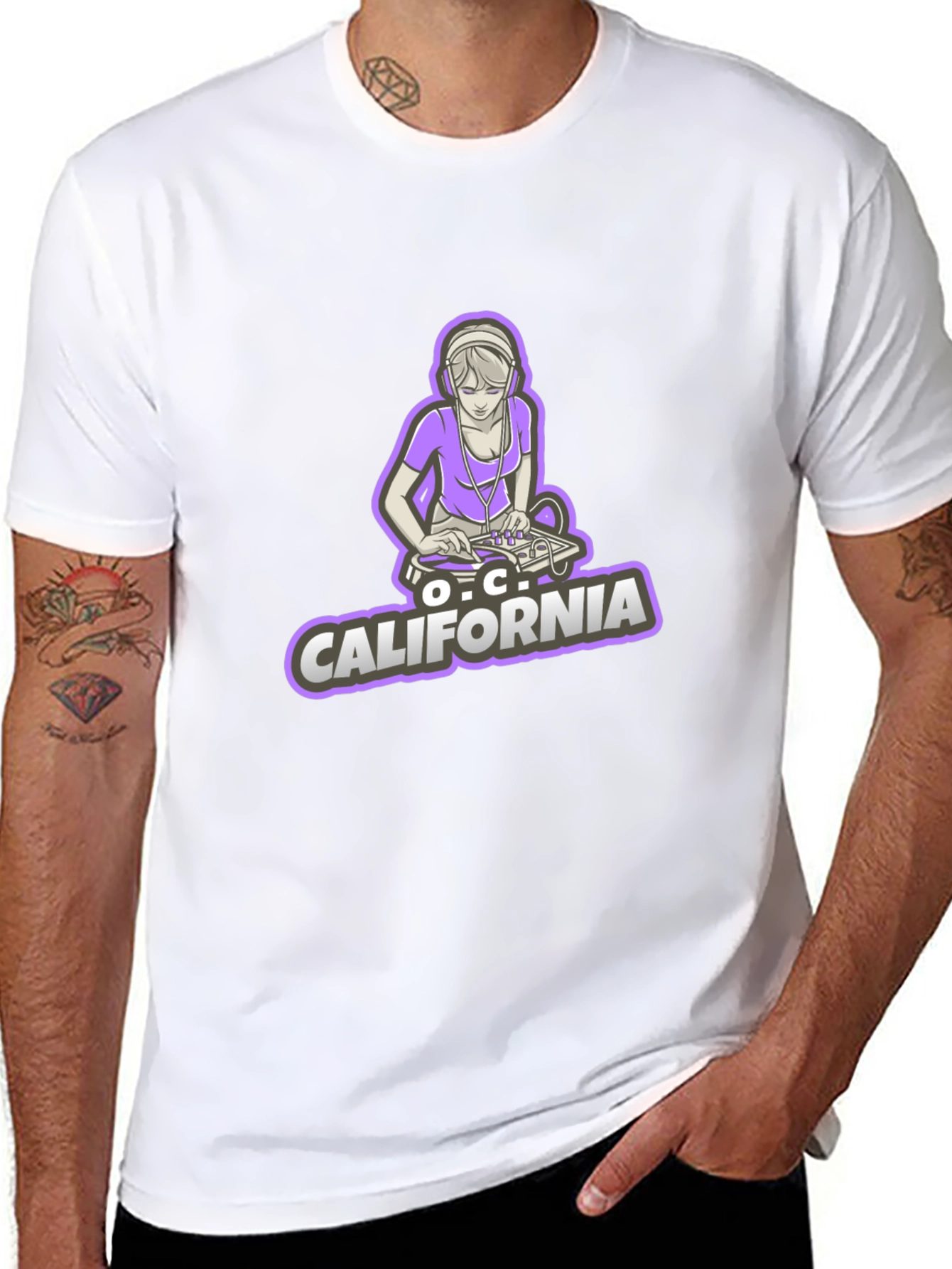 DJ Girl O.C. California Black Tee