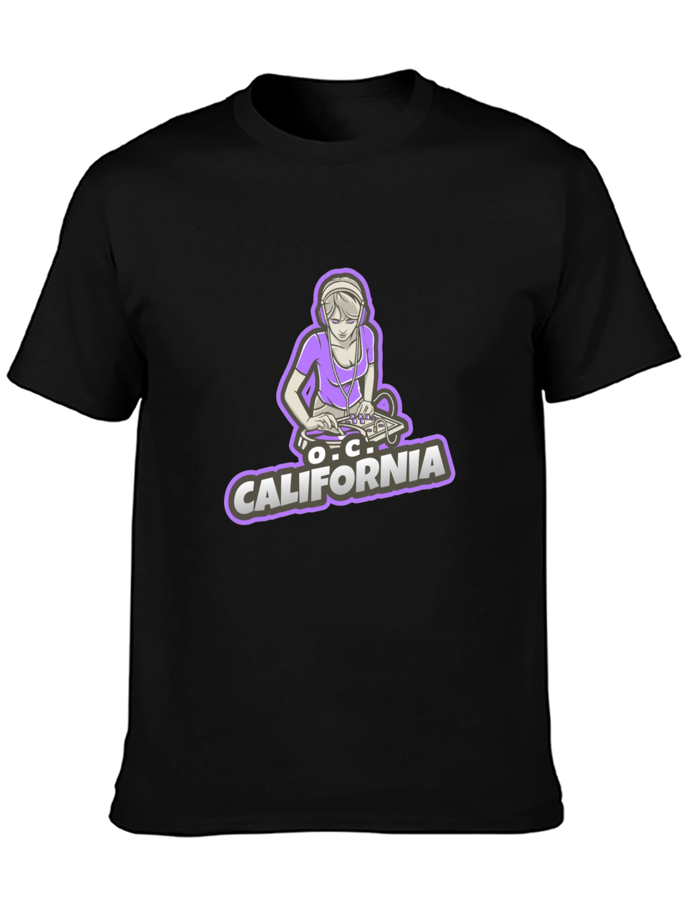 DJ Girl O.C. California Black Tee
