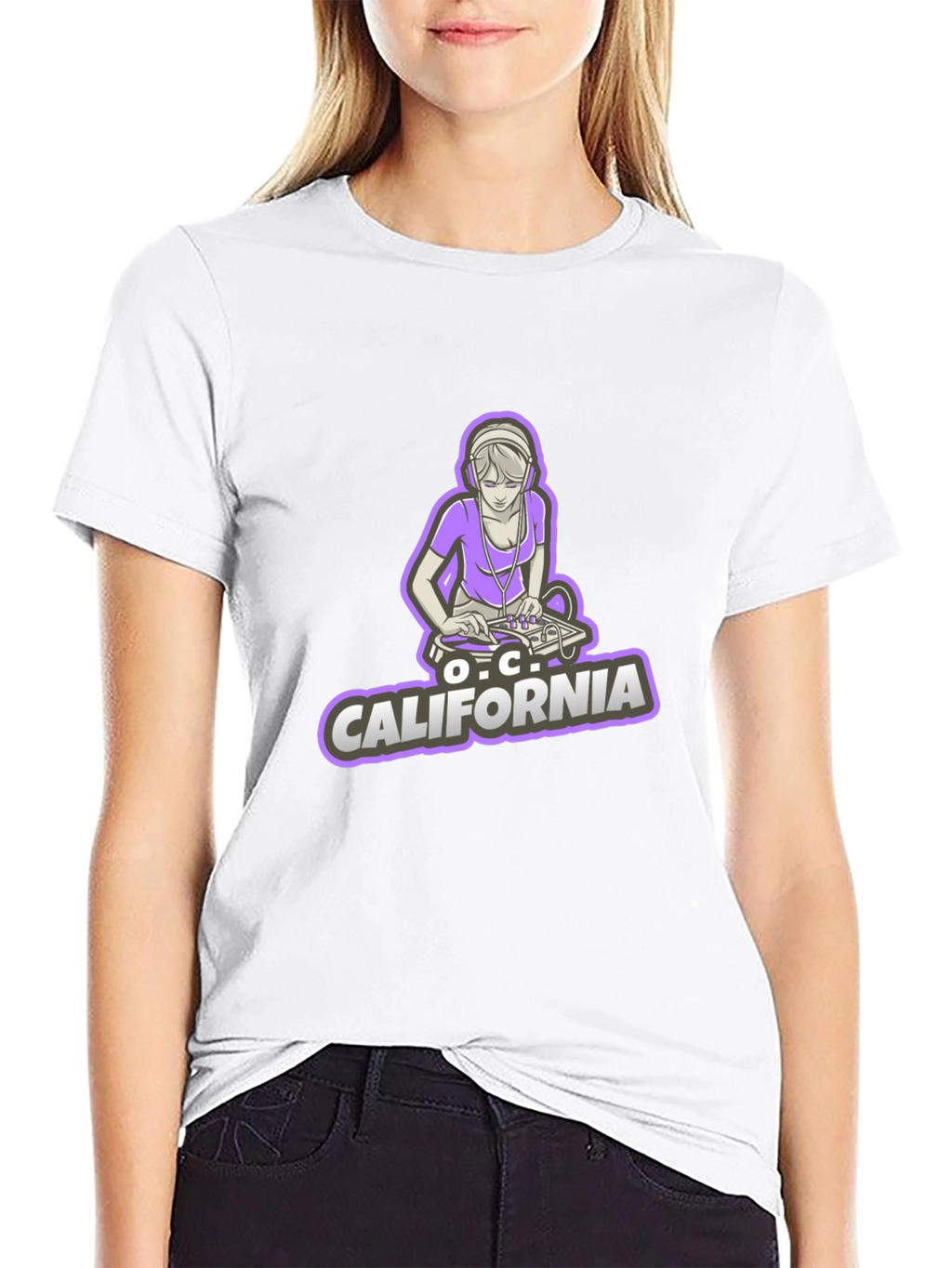 DJ Girl O.C. California Black Tee