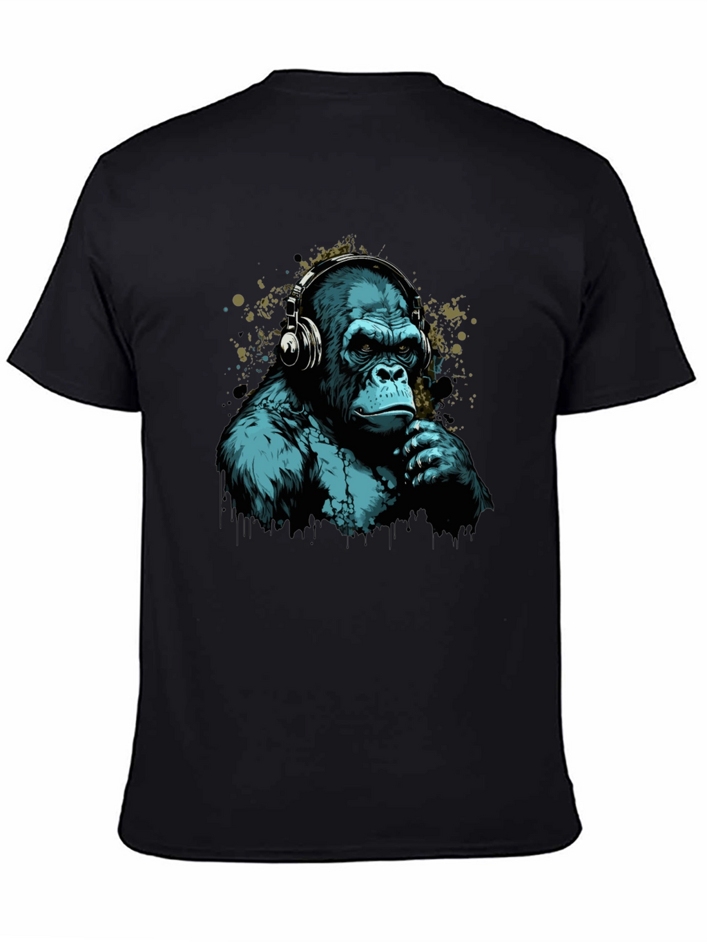 Cool Gorilla Headphones Graphic T-Shirt