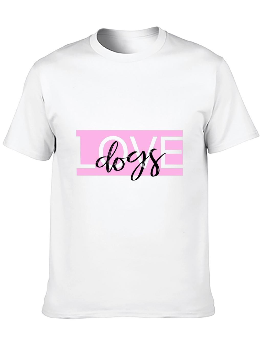 Love Dogs Graphic Black T-Shirt