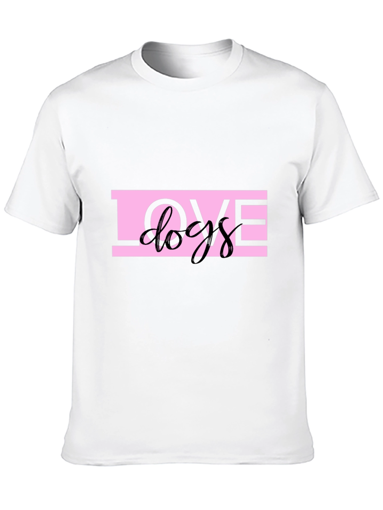 Love Dogs Graphic Black T-Shirt