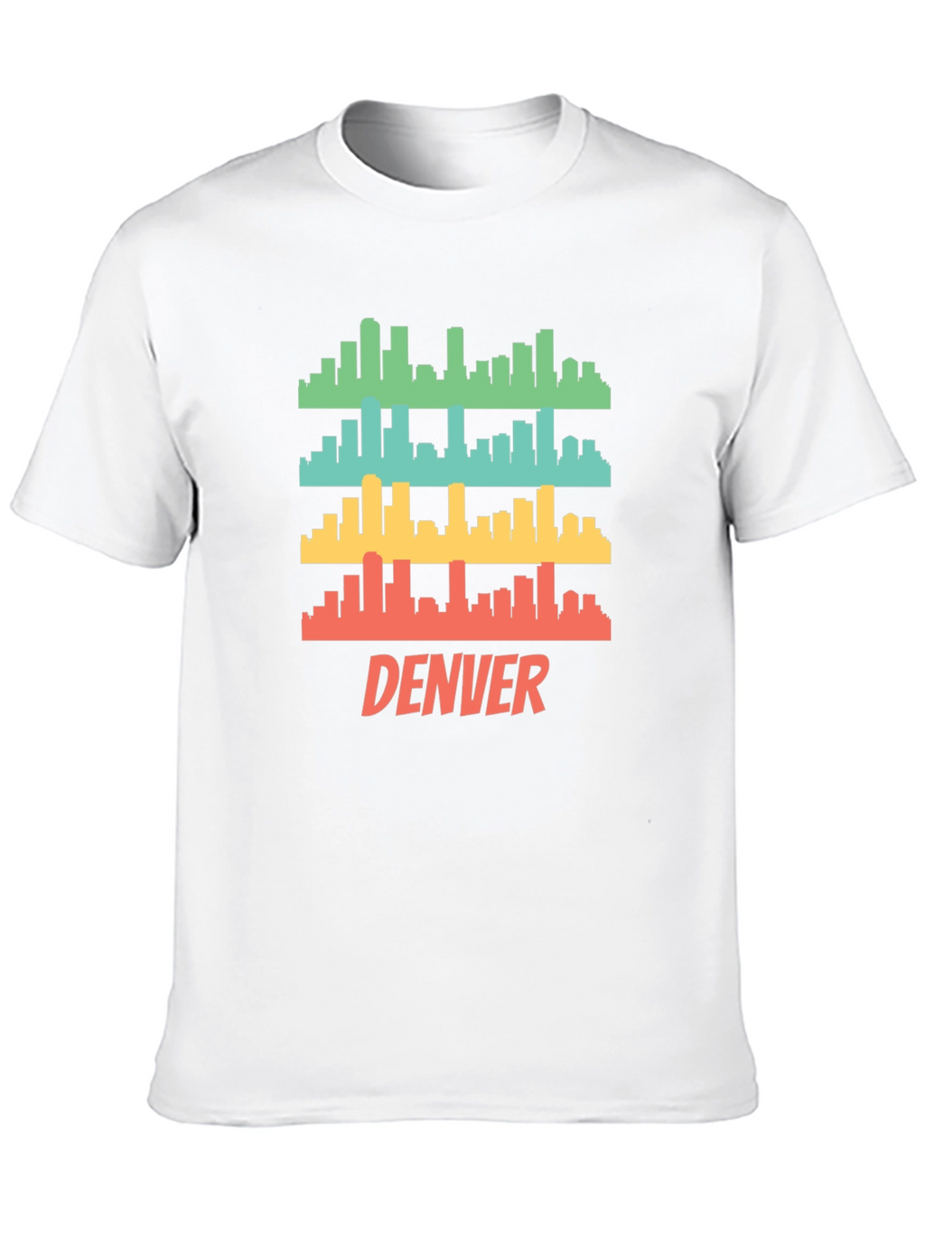 Denver Skyline Mens Black Graphic Tee