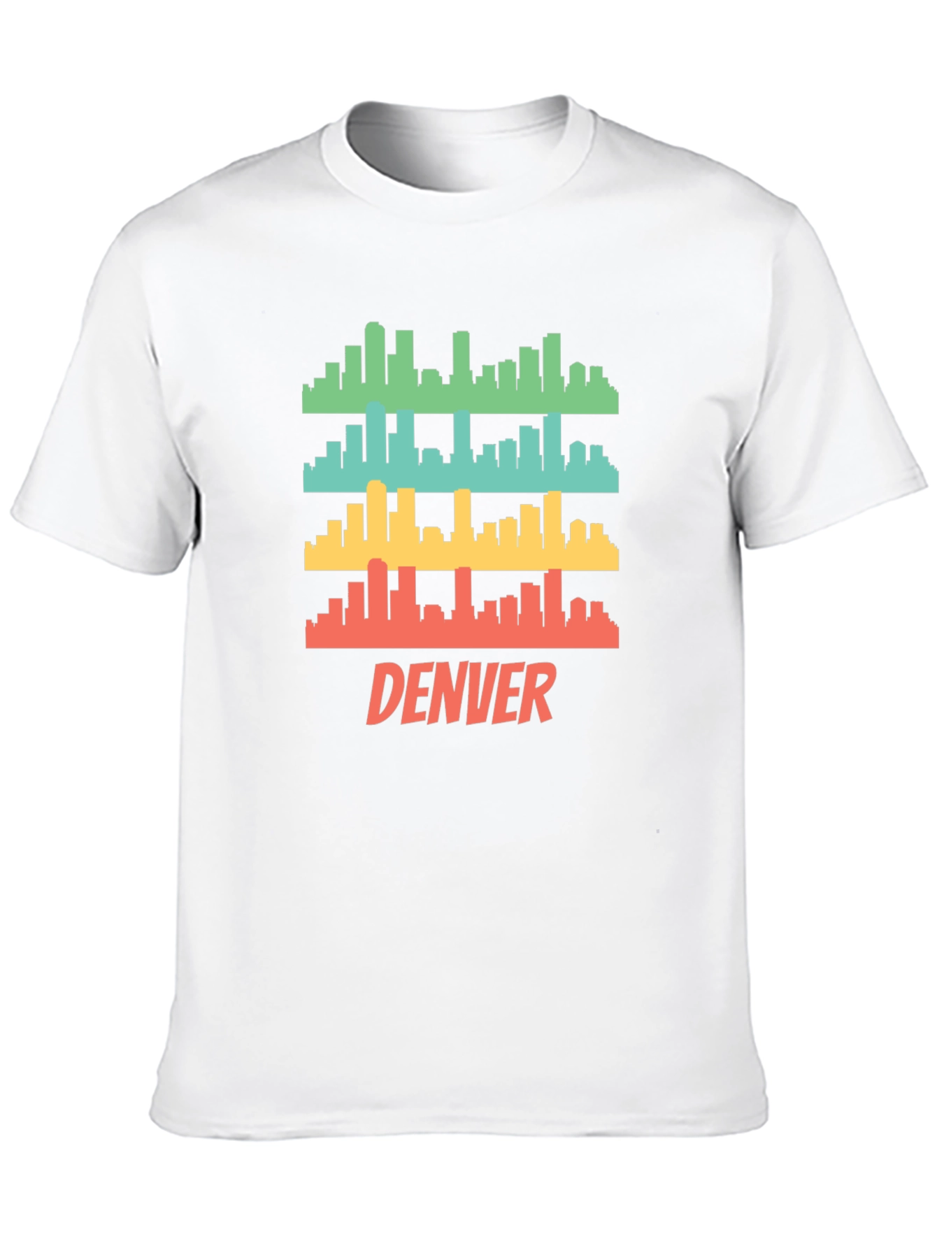 Denver Skyline Mens Black Graphic Tee