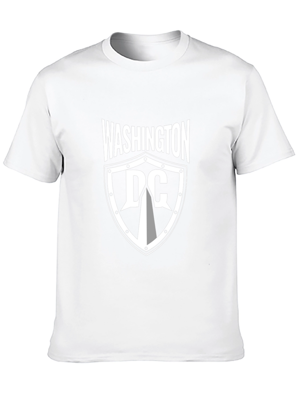Washington DC Shield Graphic Tee - Black Cotton T-Shirt