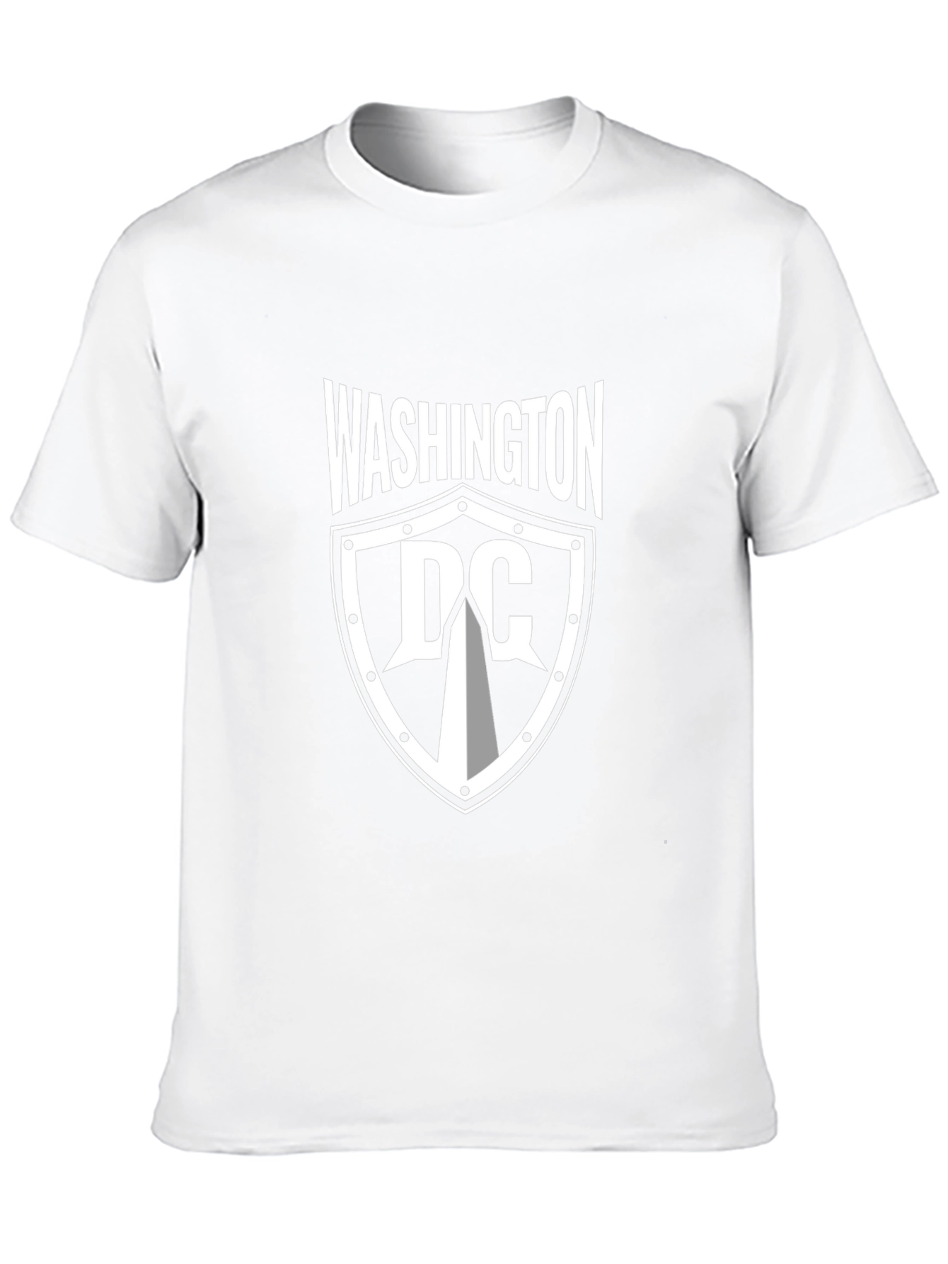Washington DC Shield Graphic Tee - Black Cotton T-Shirt