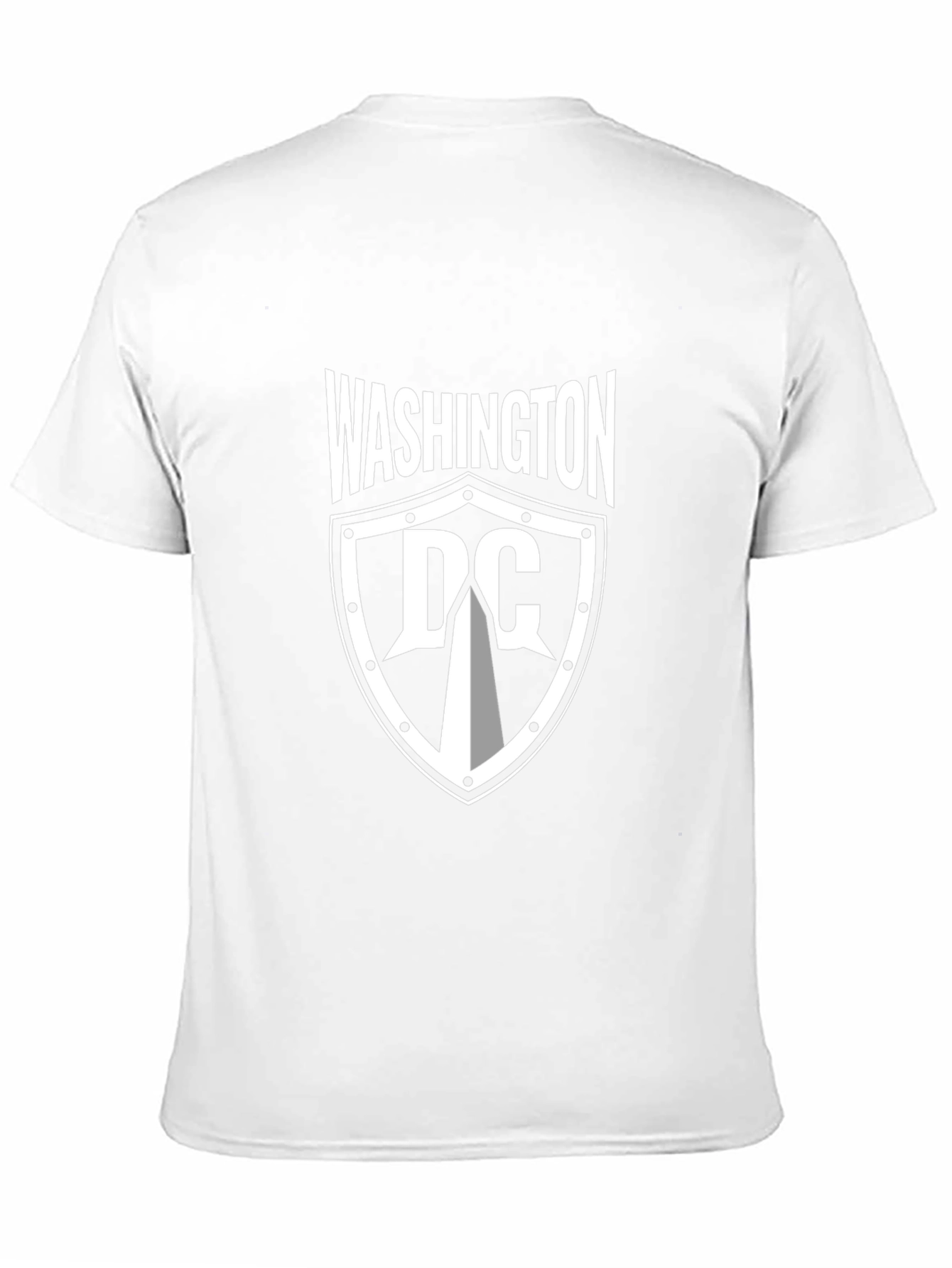 Washington DC Shield Graphic Tee - Black Cotton T-Shirt
