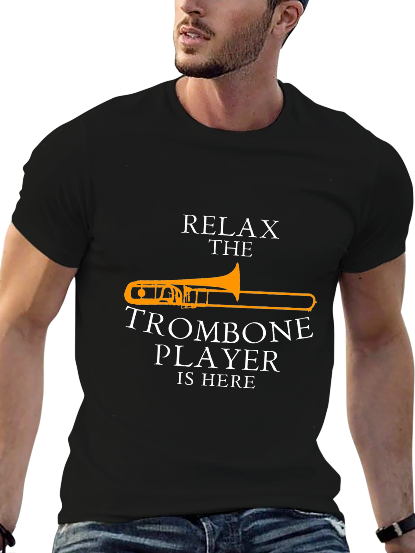 Relax Trombone Player T-Shirt - Music Lover Gift