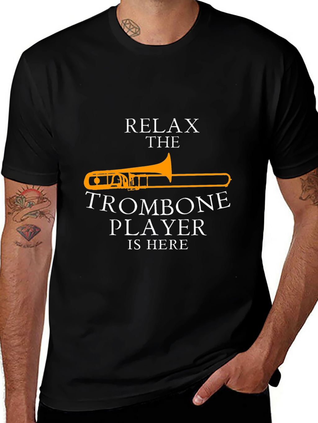 Relax Trombone Player T-Shirt - Music Lover Gift