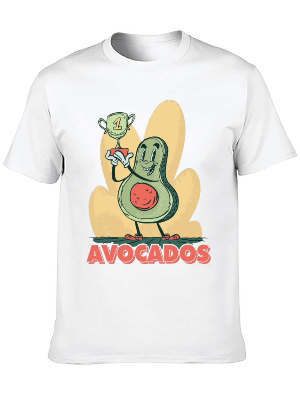 Funny Avocado Champion Black T-Shirt