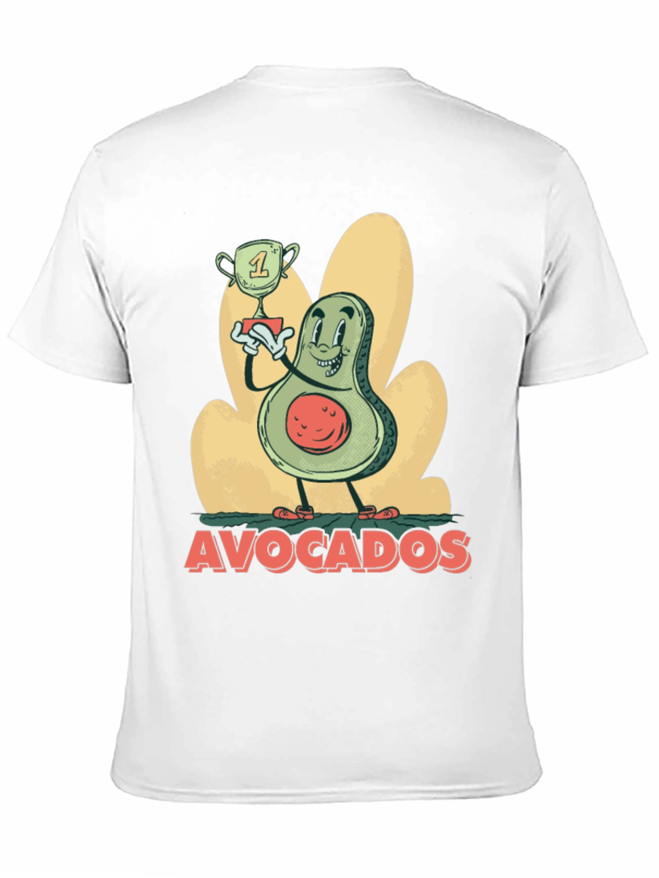 Funny Avocado Champion Black T-Shirt