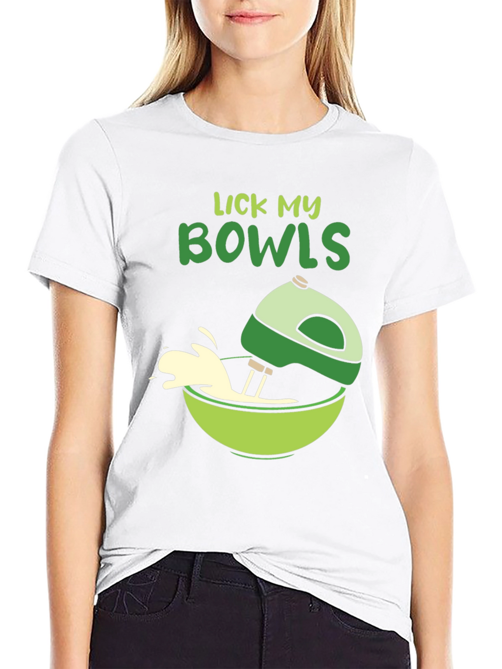 Lick My Bowls T-Shirt - Quirky Baking Humor