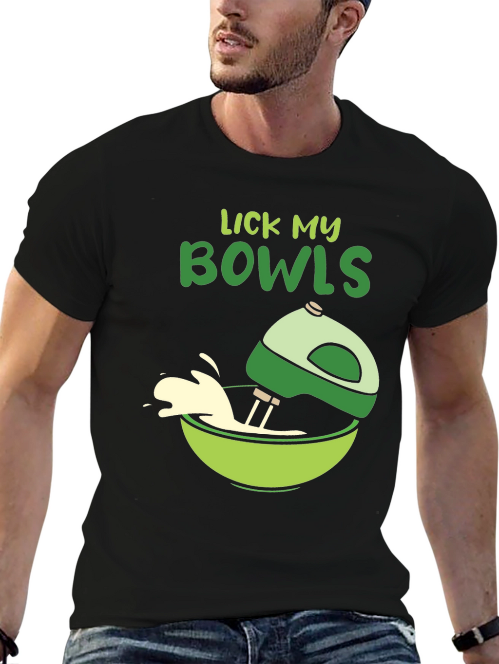 Lick My Bowls T-Shirt - Quirky Baking Humor