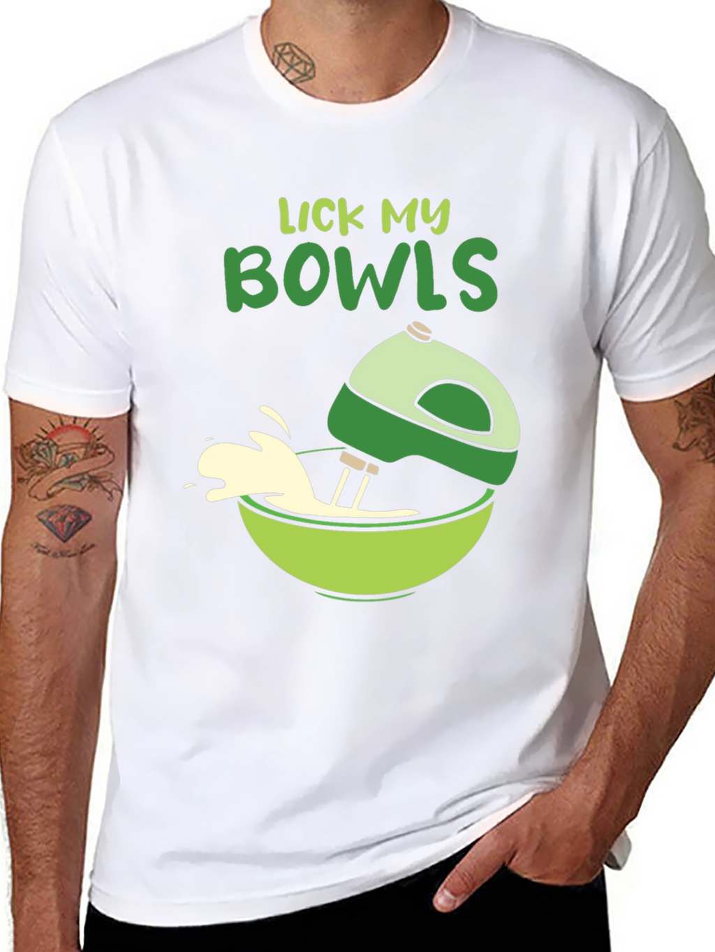 Lick My Bowls T-Shirt - Quirky Baking Humor