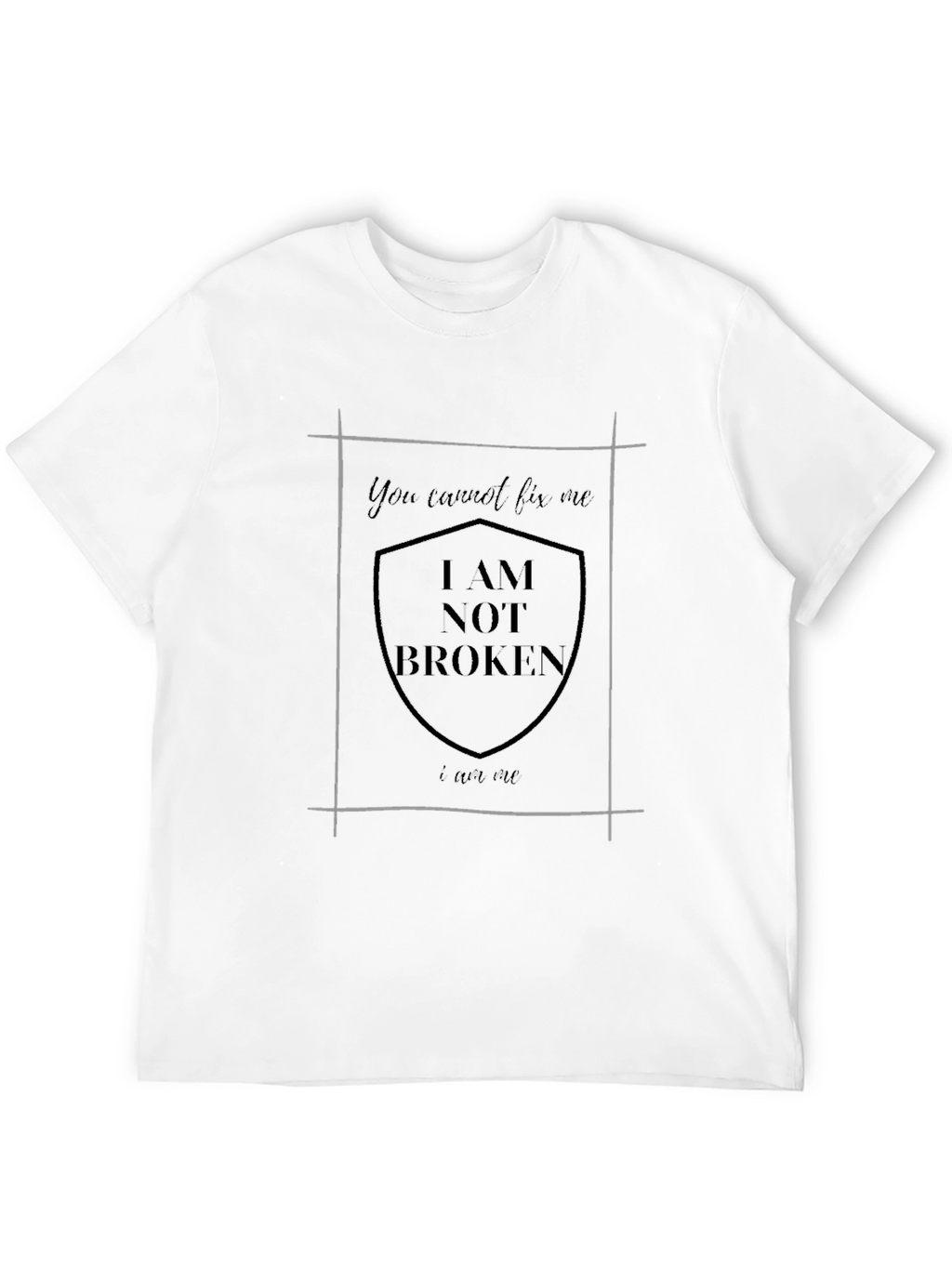 I Am Not Broken Graphic Tee - Black