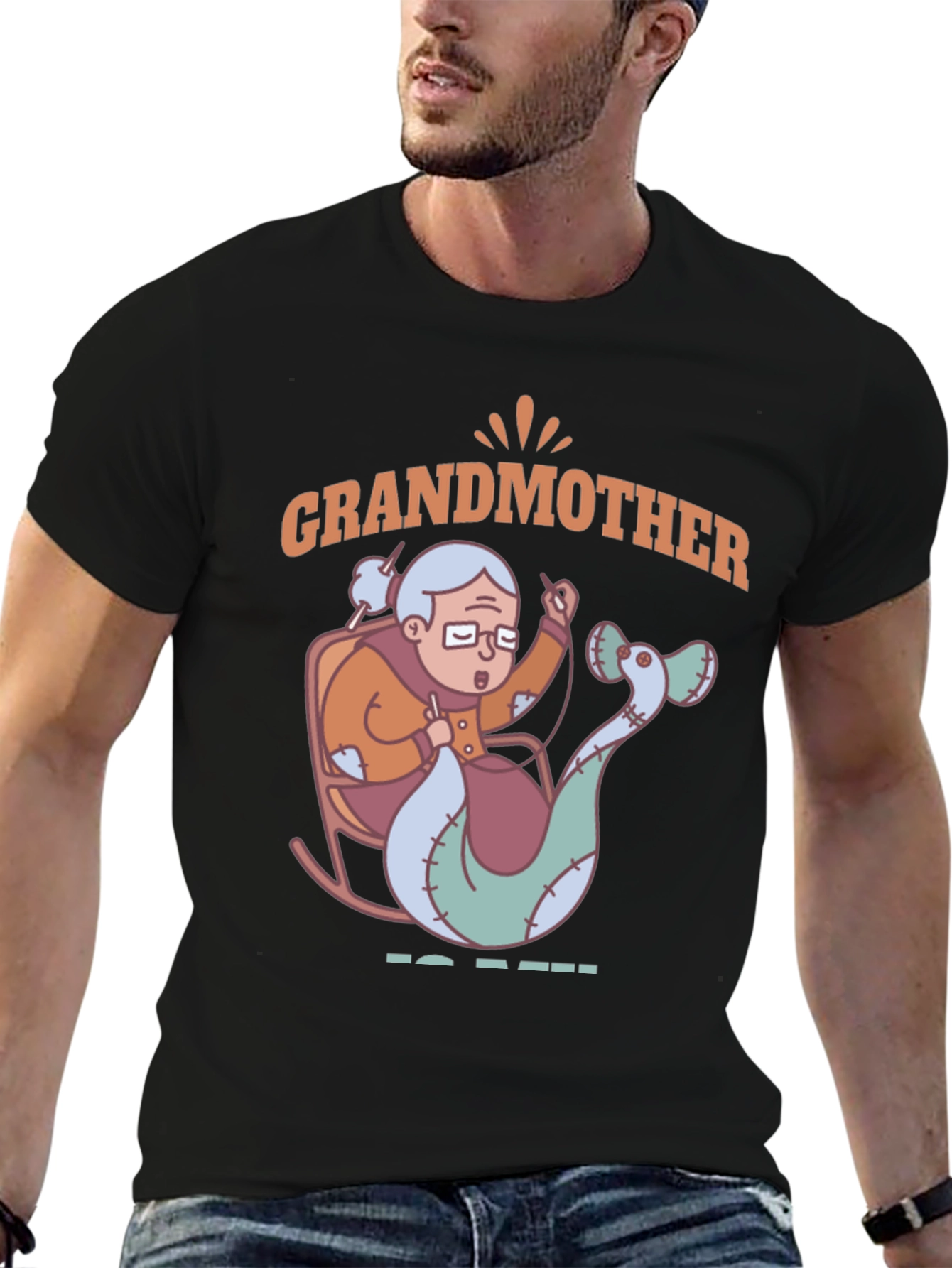 Grandmother Mermaid Knitting T-Shirt - Unique Gift Idea