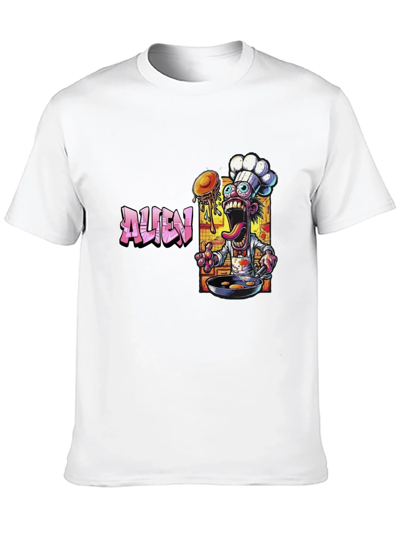Alien Chef Black Graphic T-Shirt
