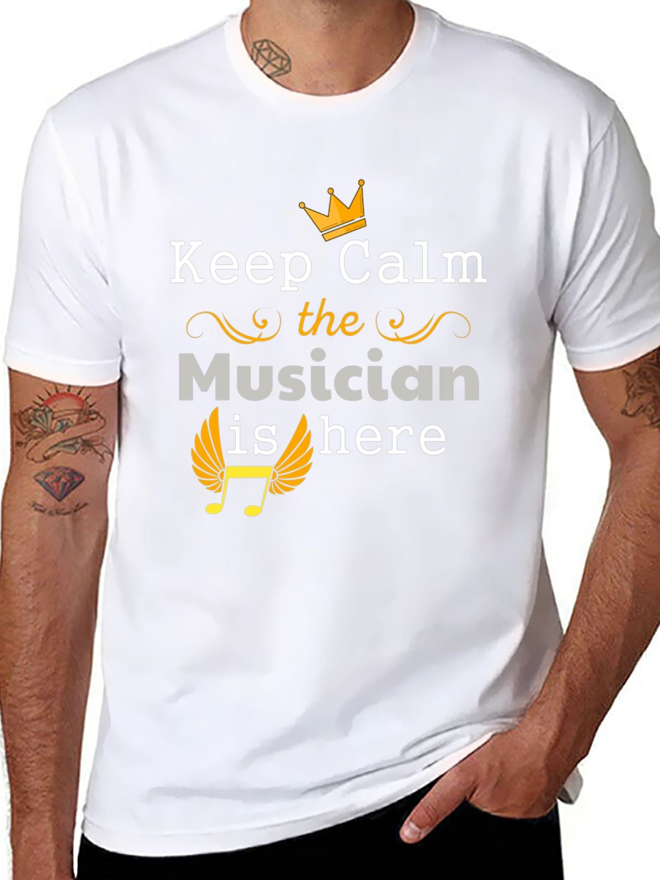 Keep Calm Musician Here Graphic Tee