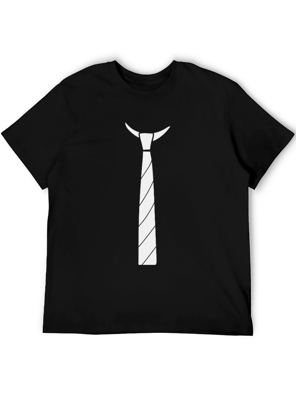 Novelty Tie Print T-Shirt - Funny Casual Wear