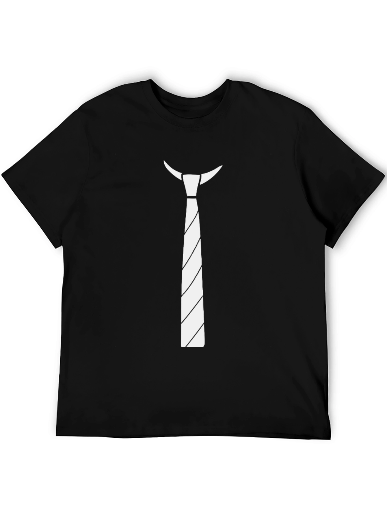 Novelty Tie Print T-Shirt - Funny Casual Wear