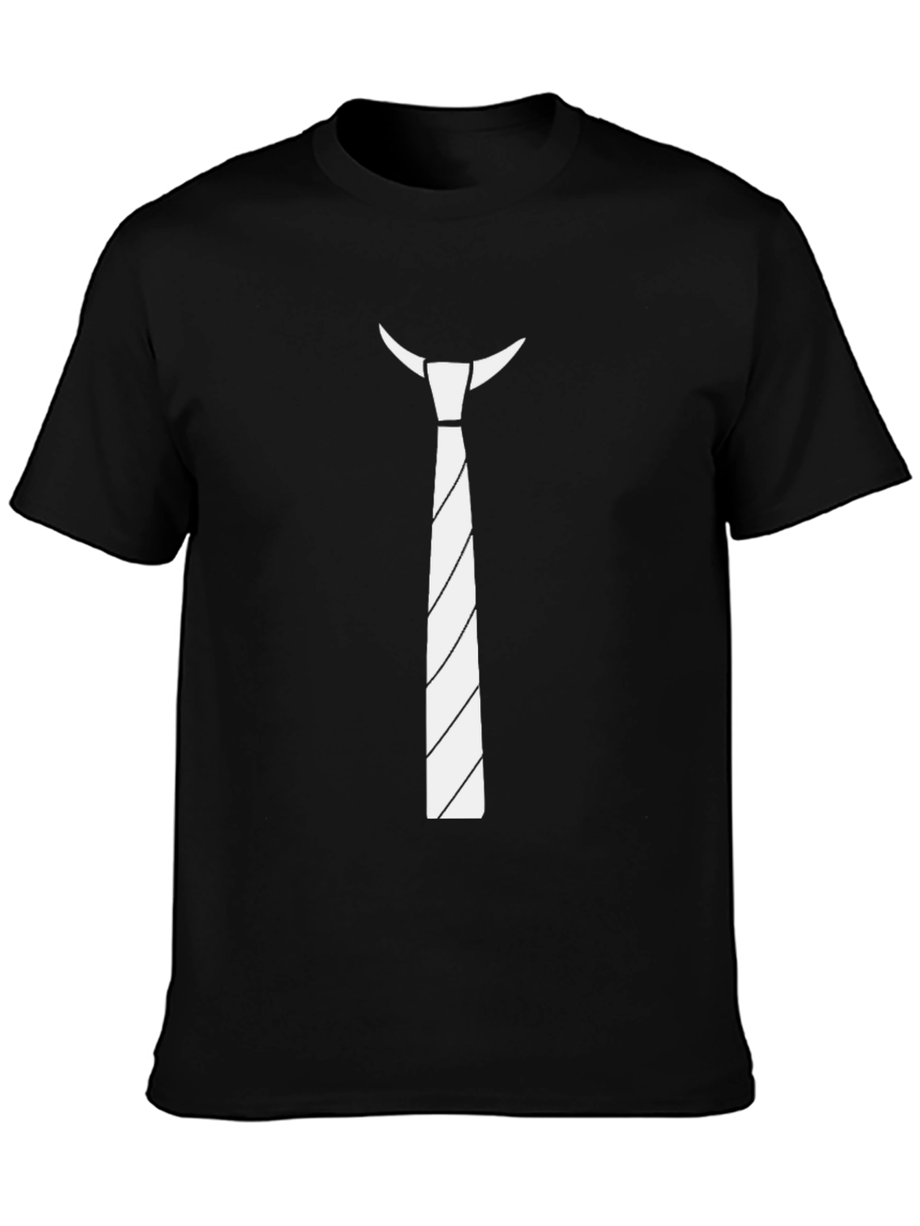 Novelty Tie Print T-Shirt - Funny Casual Wear