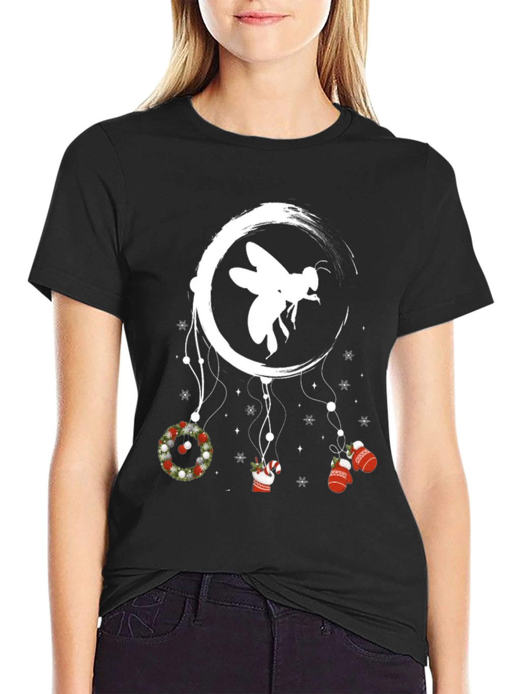 Whimsical Christmas Bee T-Shirt