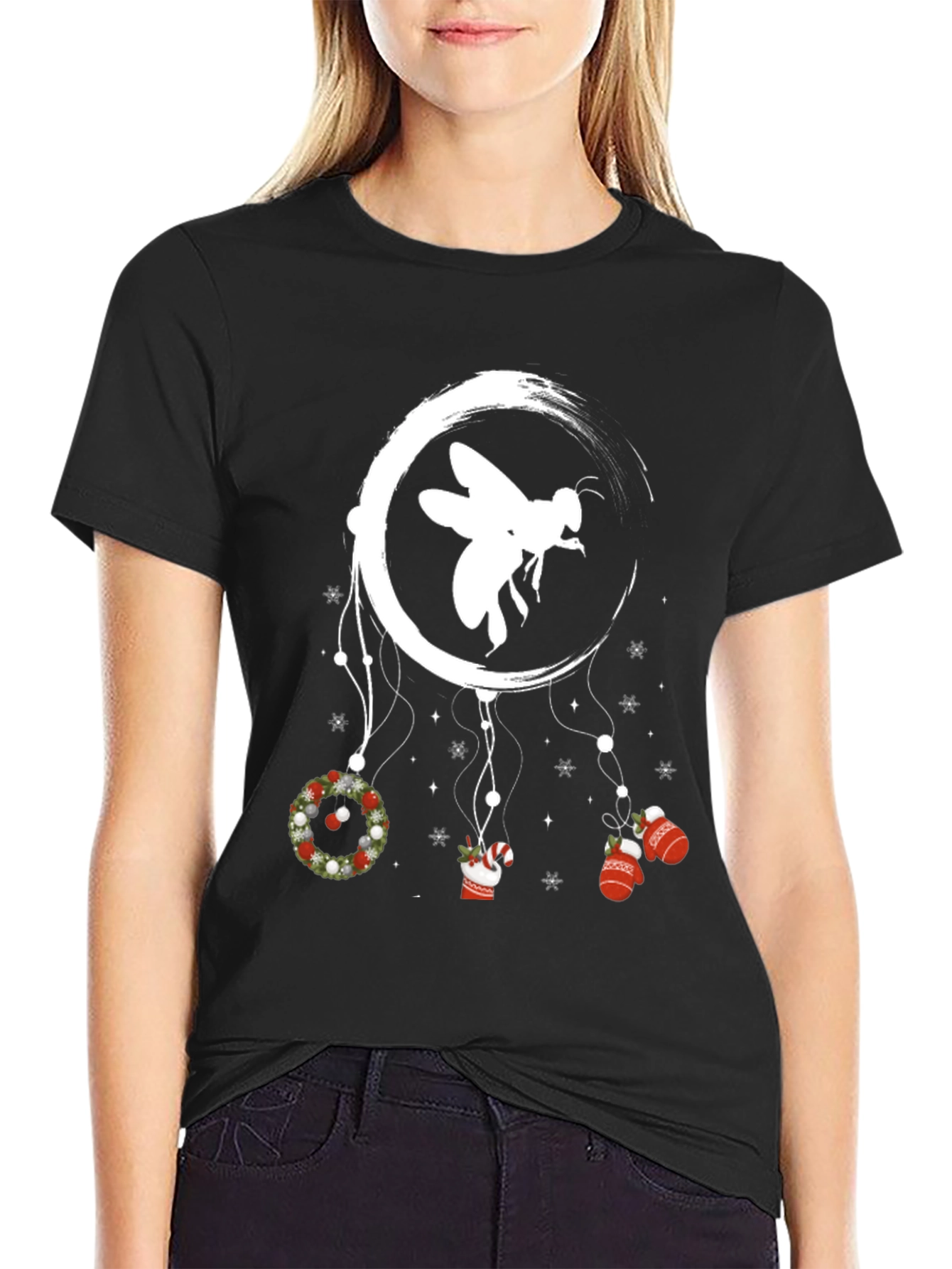 Whimsical Christmas Bee T-Shirt