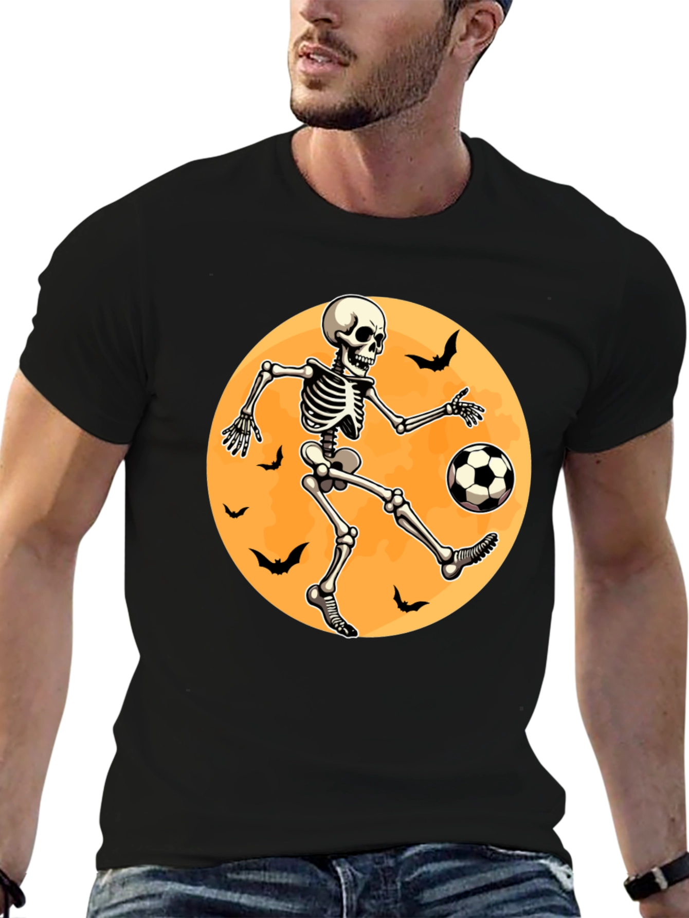 Halloween Skeleton Soccer T-Shirt