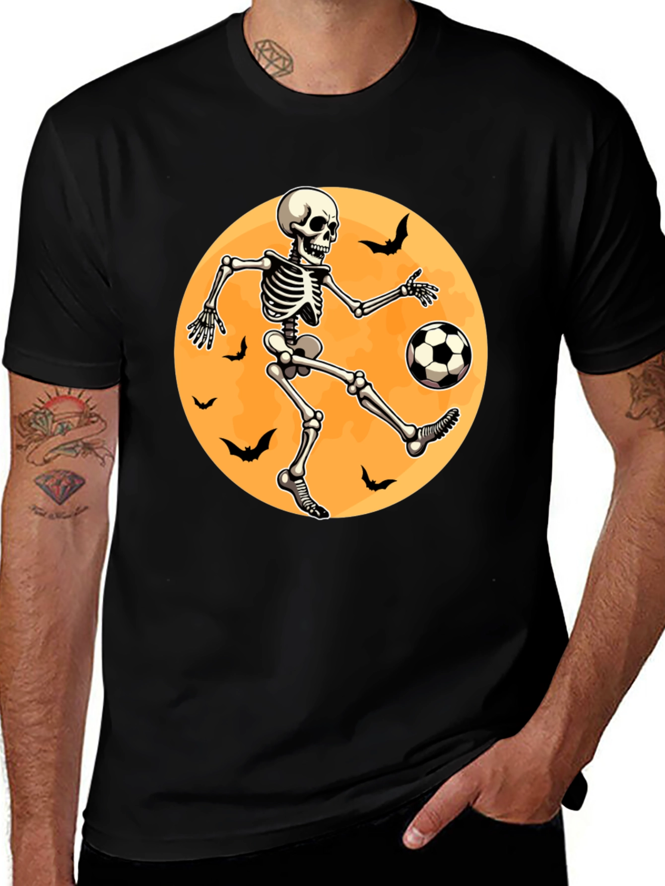 Halloween Skeleton Soccer T-Shirt