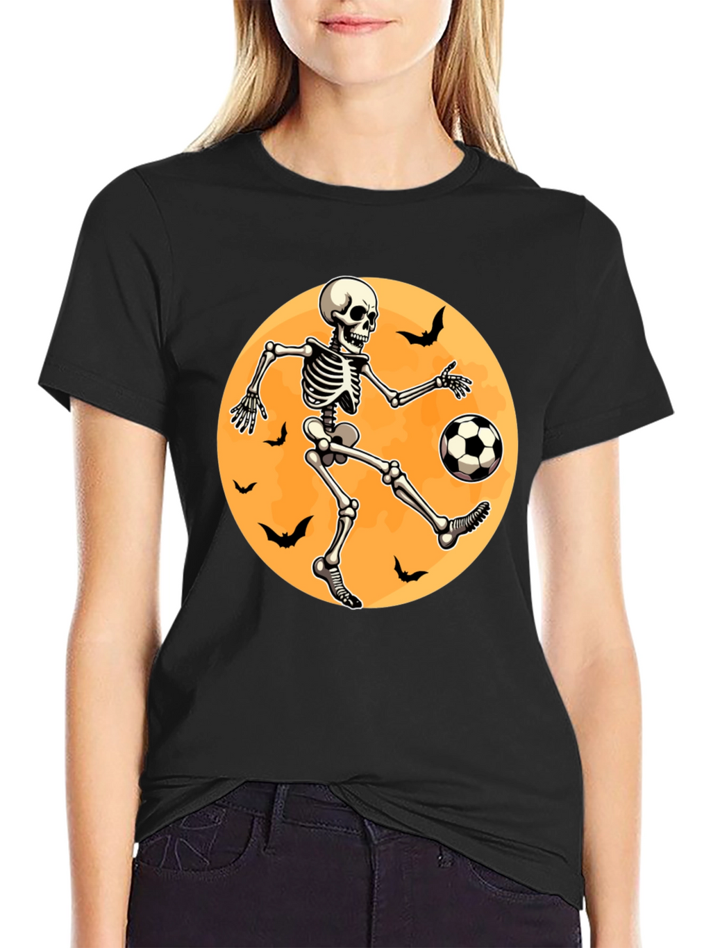 Halloween Skeleton Soccer T-Shirt