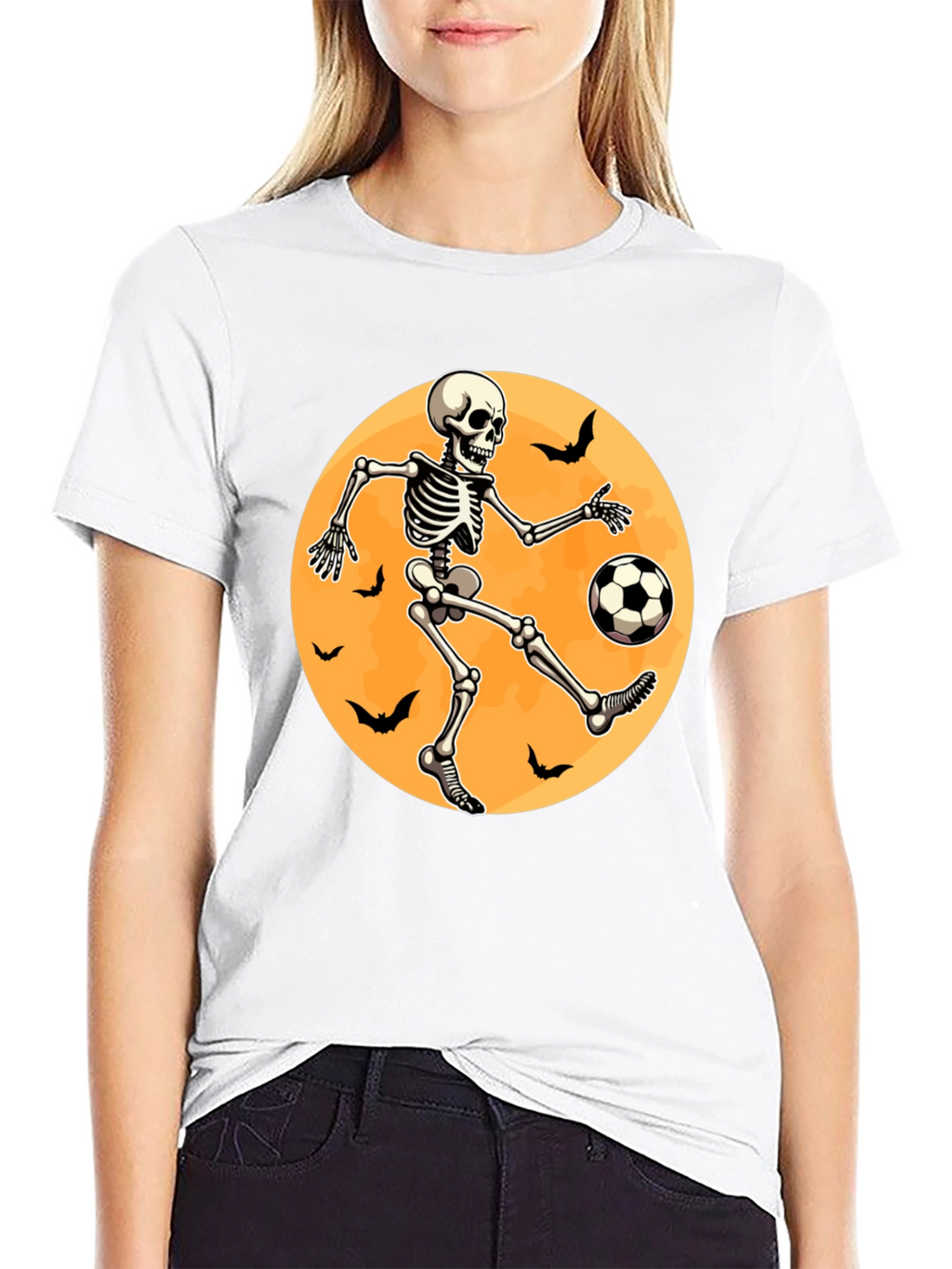 Halloween Skeleton Soccer T-Shirt