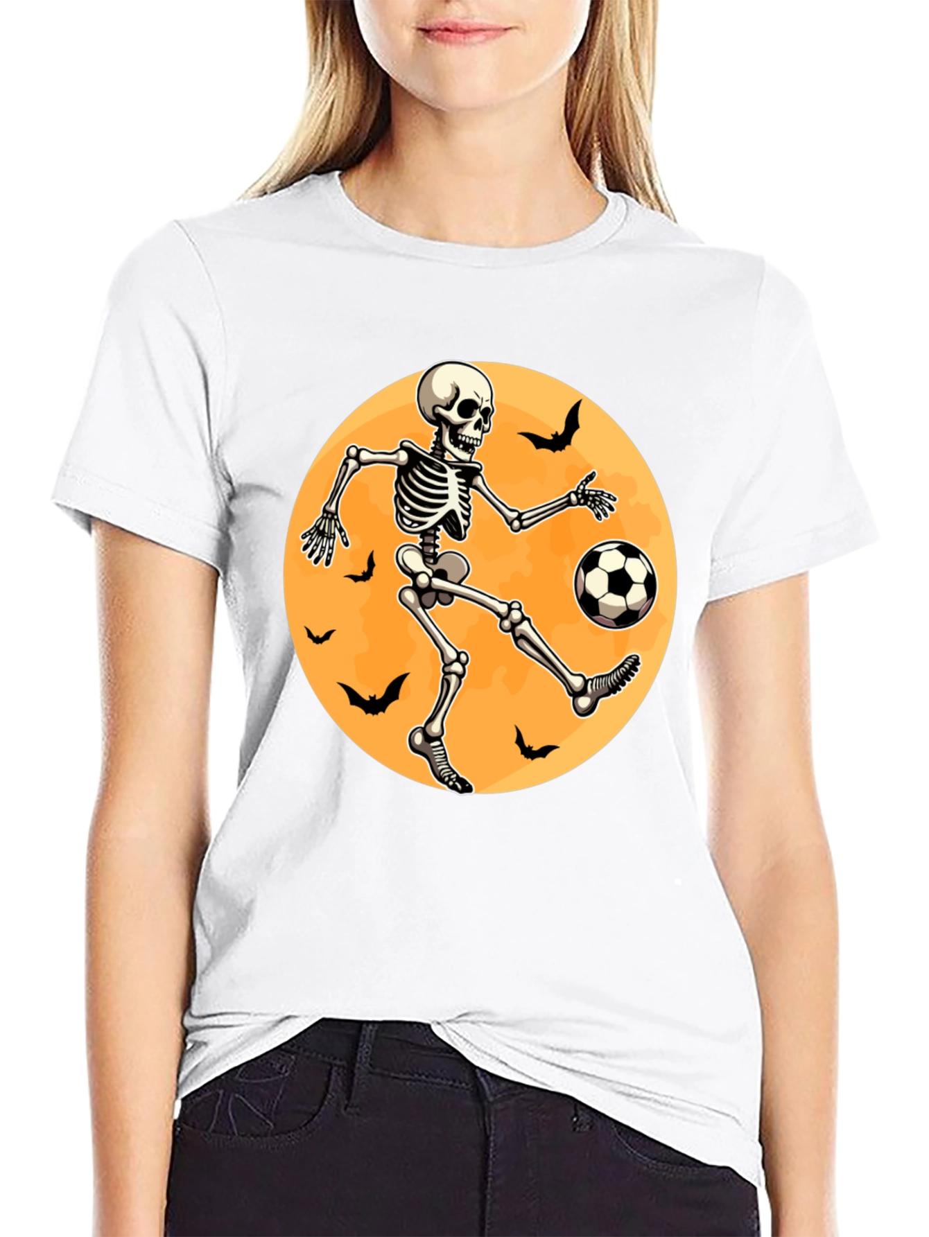 Halloween Skeleton Soccer T-Shirt