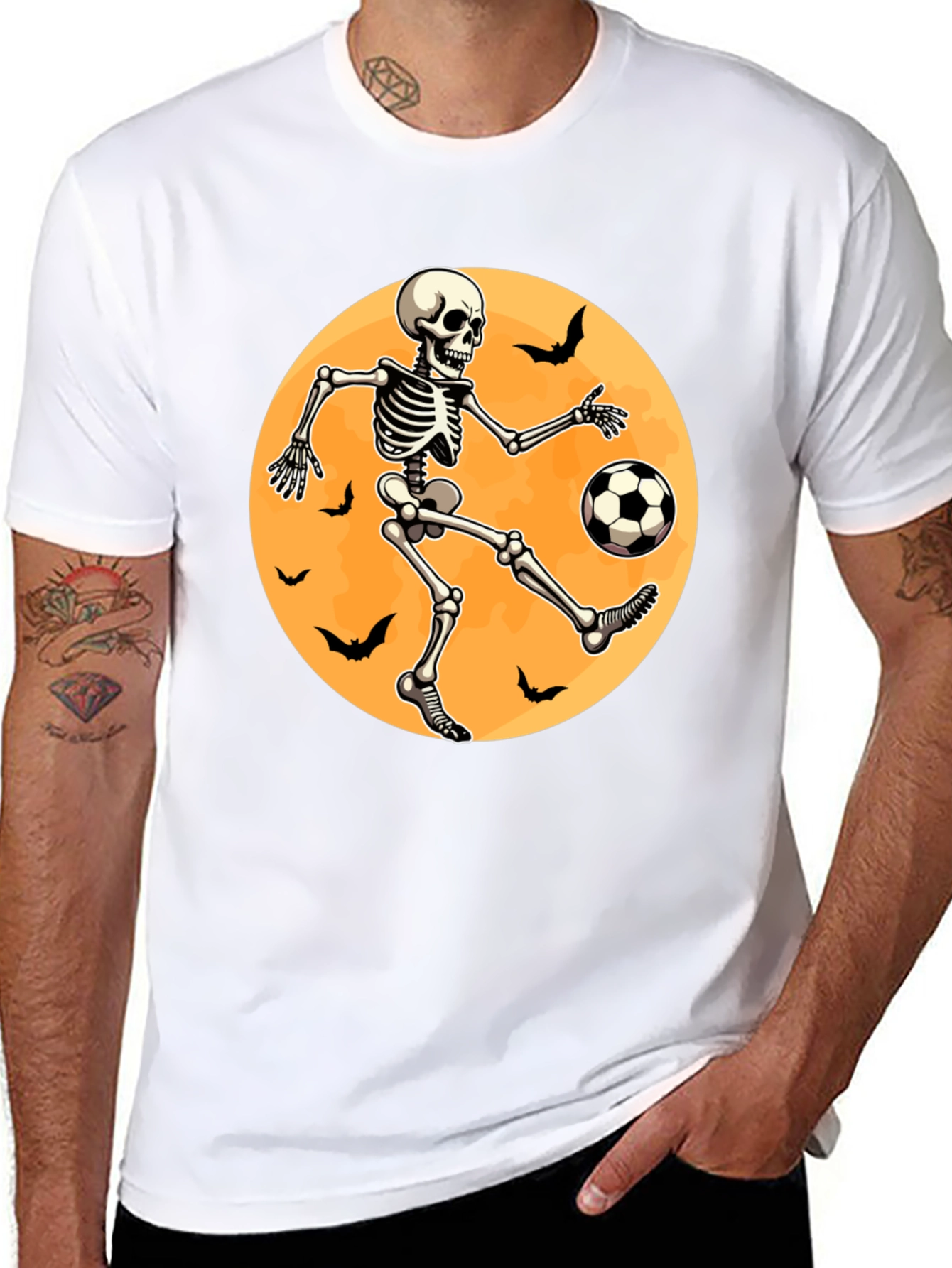 Halloween Skeleton Soccer T-Shirt
