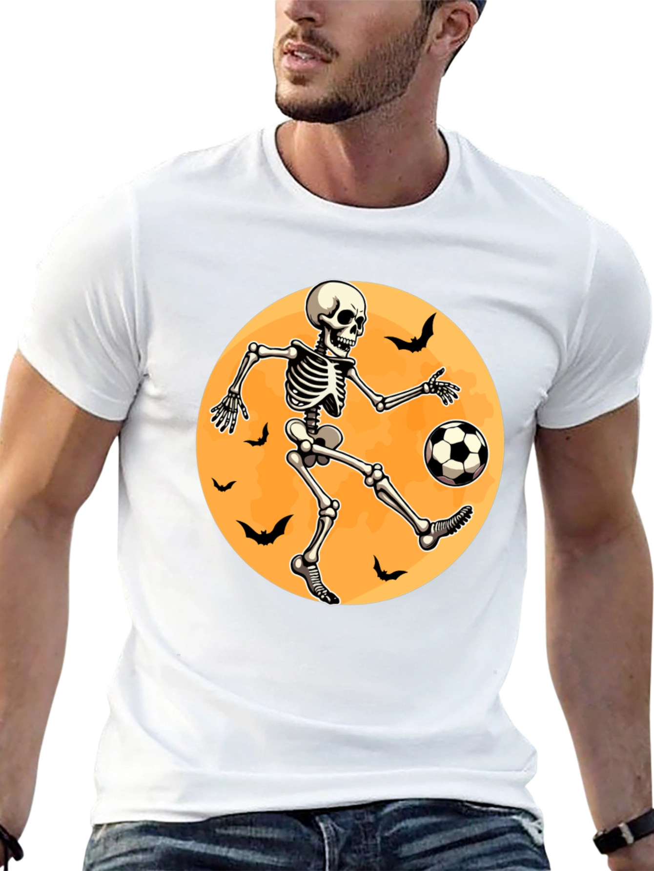 Halloween Skeleton Soccer T-Shirt